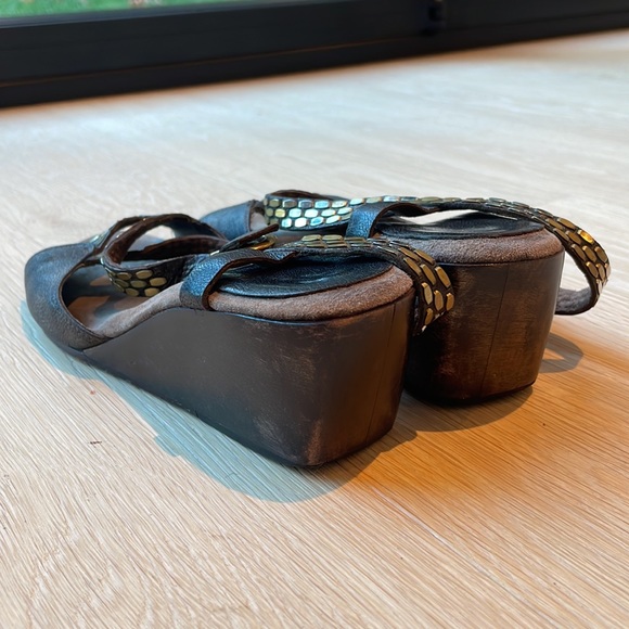 Calleen Cordero Leather Handmade wedge Sandal - Picture 5 of 5